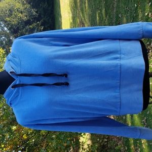 Flirtitude Active Blue Velour Hoodie with Drawstring Size X-Small to Small